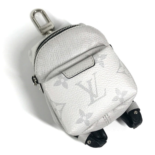 Louis Vuitton Pochette Clés, White, Canvas, wallet