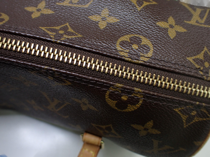 Louis Vuitton Papillon Handbag Monogram Canvas, BROWN, LEATHER, Handbag