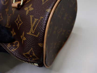 Louis Vuitton Papillon Handbag Monogram Canvas, BROWN, LEATHER, Handbag