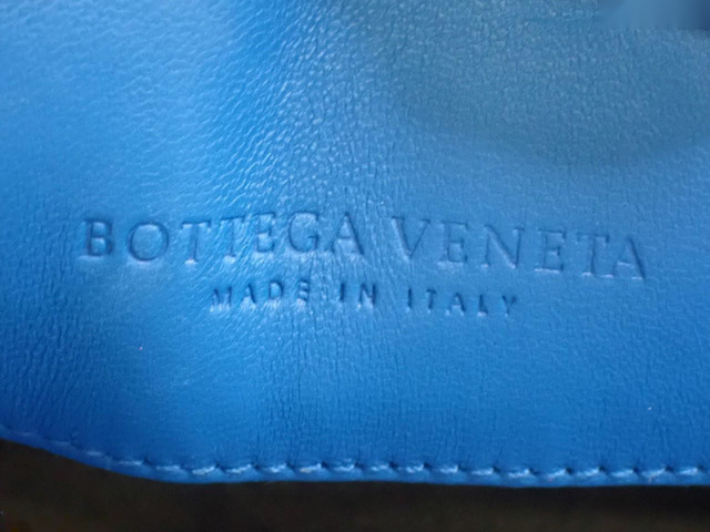 Bottega Veneta olimpia cuir bleu, BLUE, LEATHER, Shoulder bag