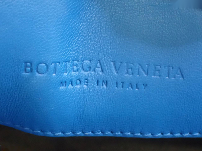 Bottega Veneta olimpia cuir bleu, BLUE, LEATHER, Shoulder bag
