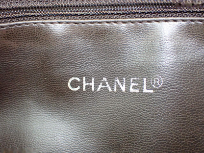 Chanel Vintage Slit Pocket Shoulder Bag Quilted Lambskin, BURGUNDY, LEATHER, Shoulder bag