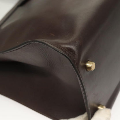 Hermès, Brown, Leather, shoulder
