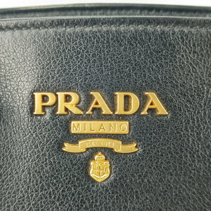 Prada Saffiano, Black, Leather, handbag