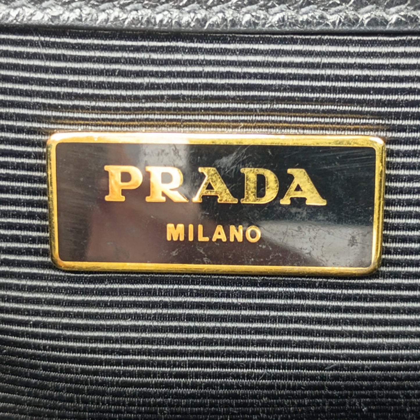 Prada Saffiano, Black, Leather, handbag