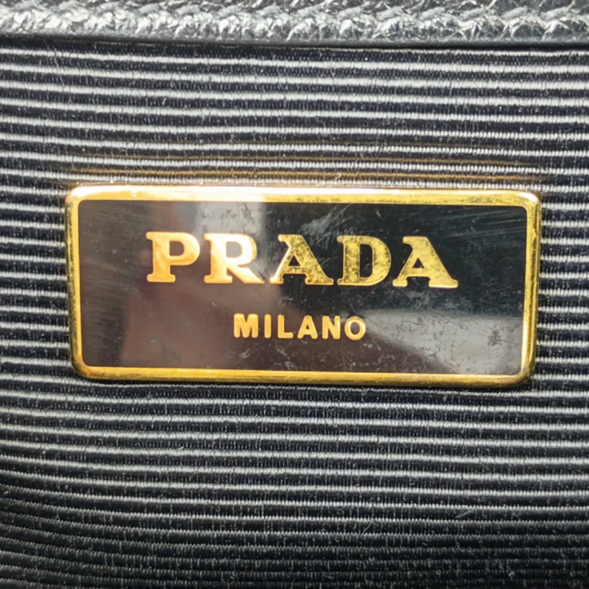 Prada Saffiano, Black, Leather, handbag