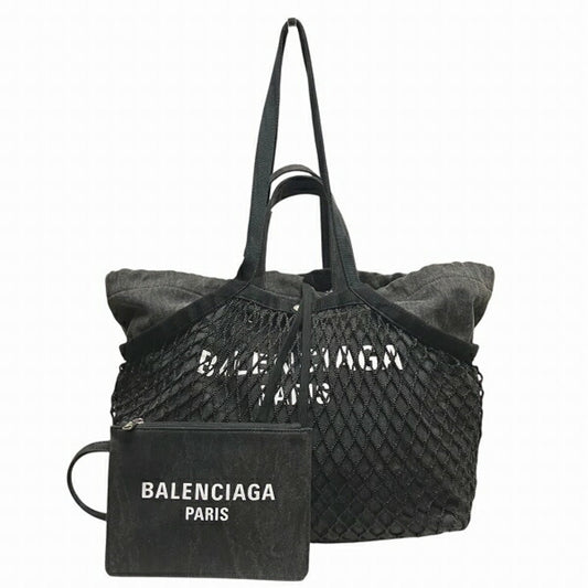 Balenciaga 24/7, Black, Denim - Jeans, tote