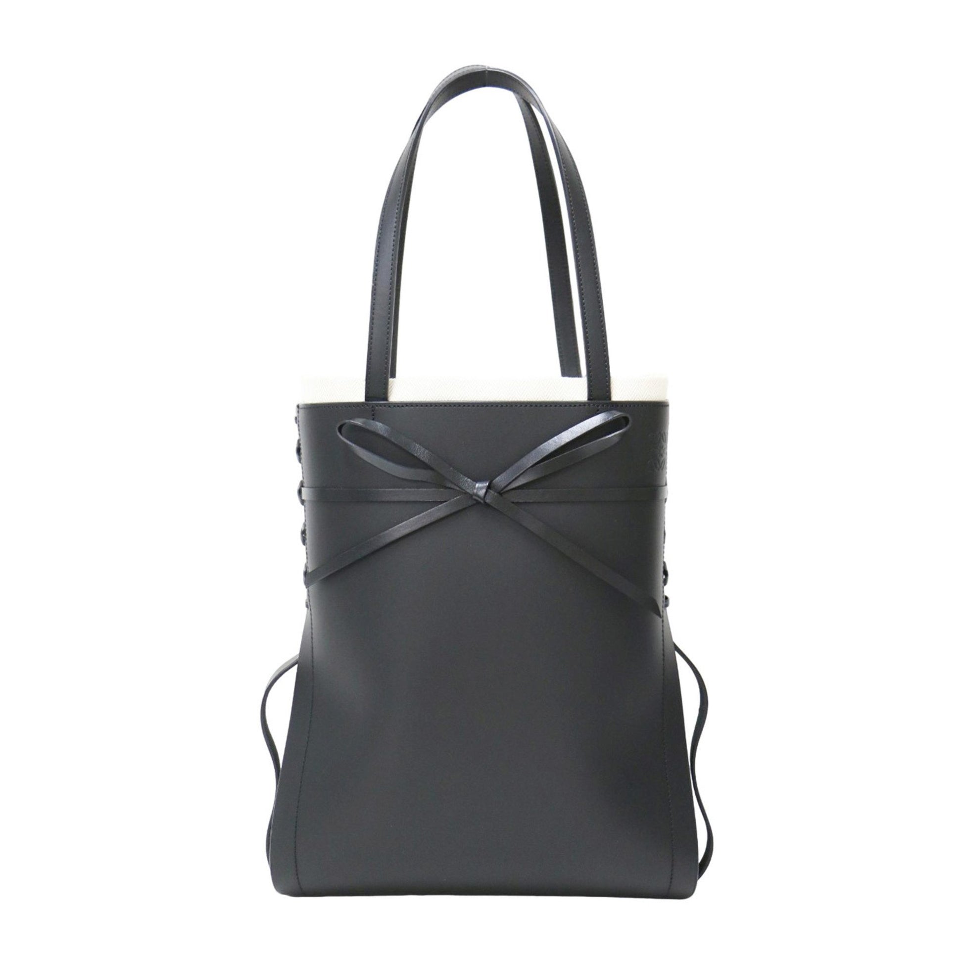 Loewe Ikebana, Black, Leather, tote