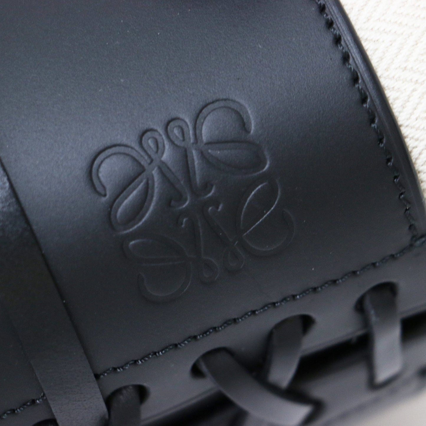 Loewe Ikebana, Black, Leather, tote