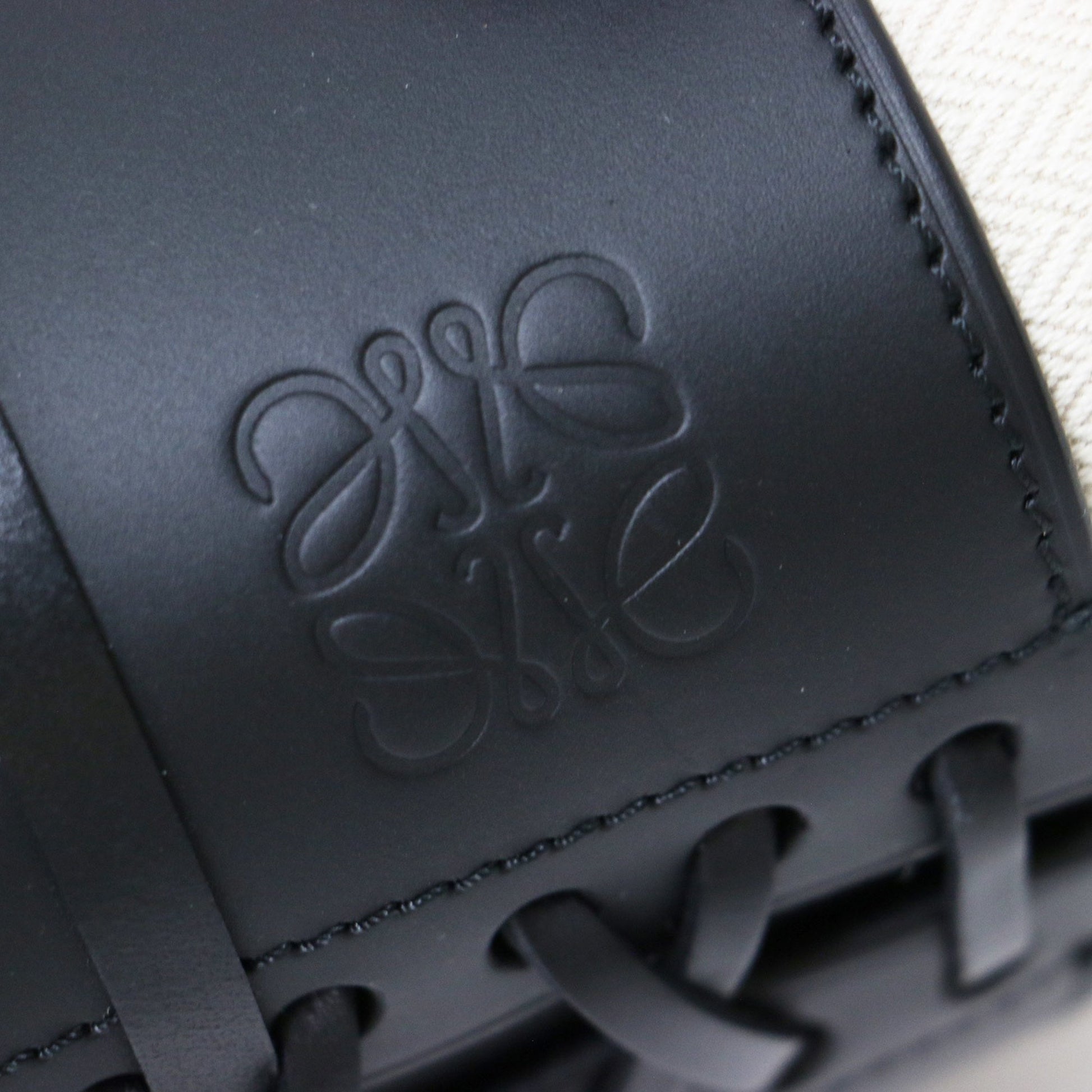 Loewe Ikebana, Black, Leather, tote