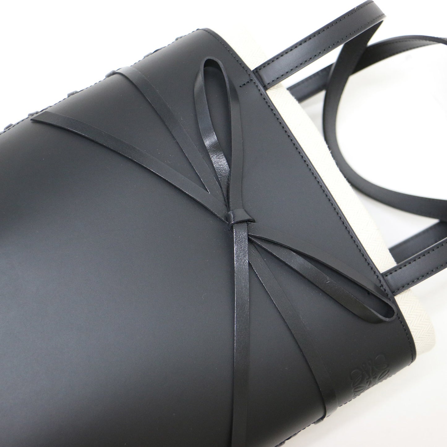 Loewe Ikebana, Black, Leather, tote