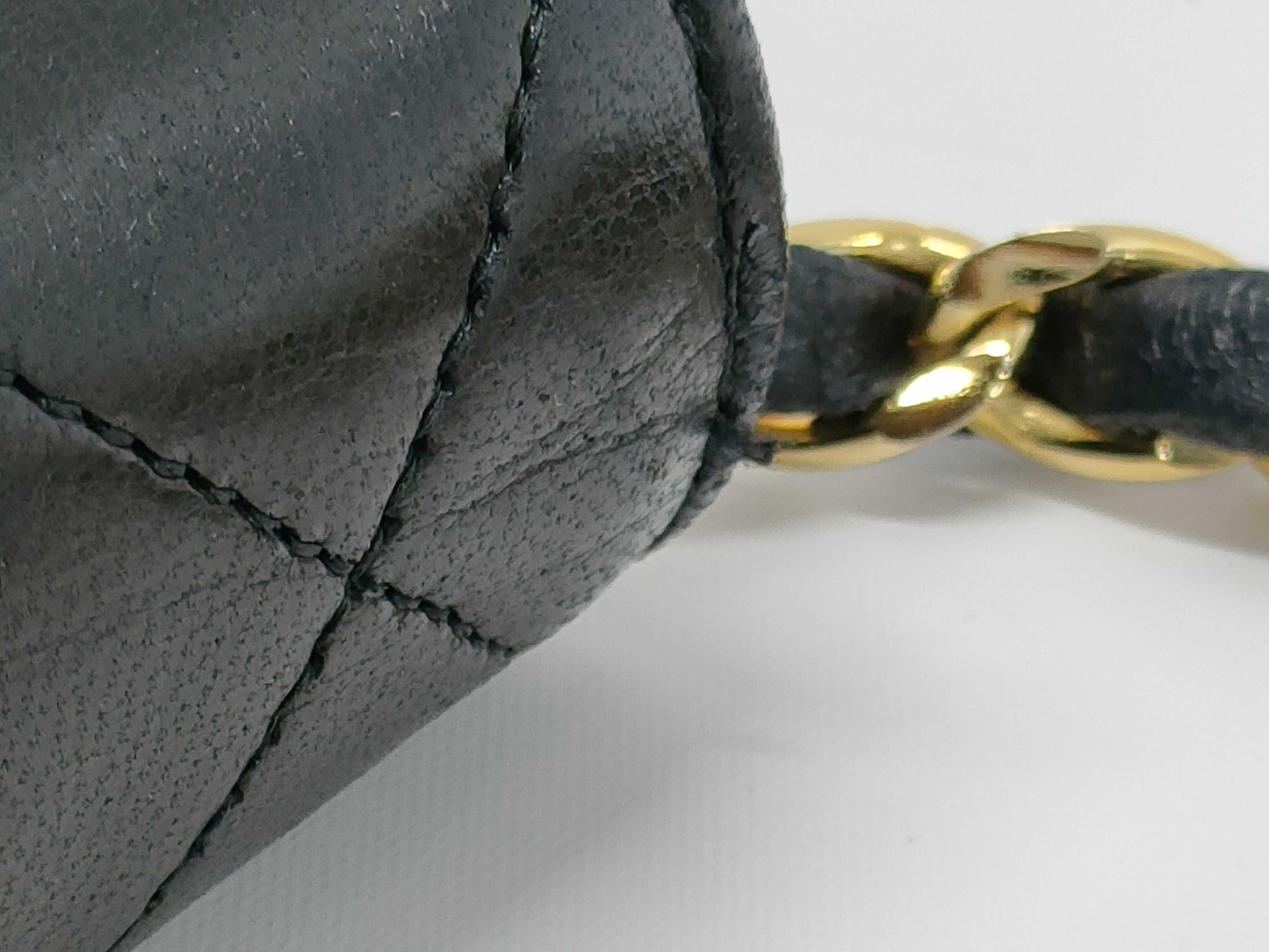 Chanel Wallet on Chain Quilted Velvet, BLACK, LEATHER, Handbag