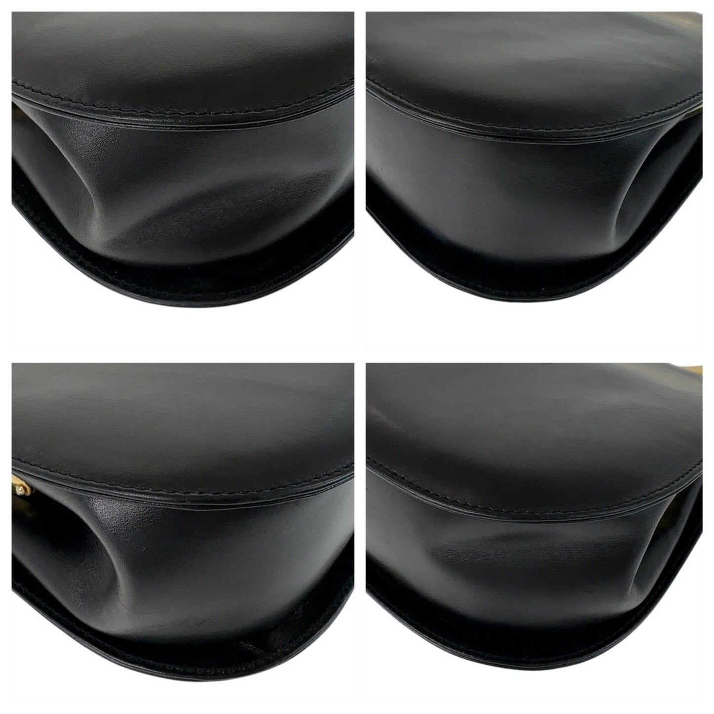 Salvatore Ferragamo Gancini, Black, Leather, handbag