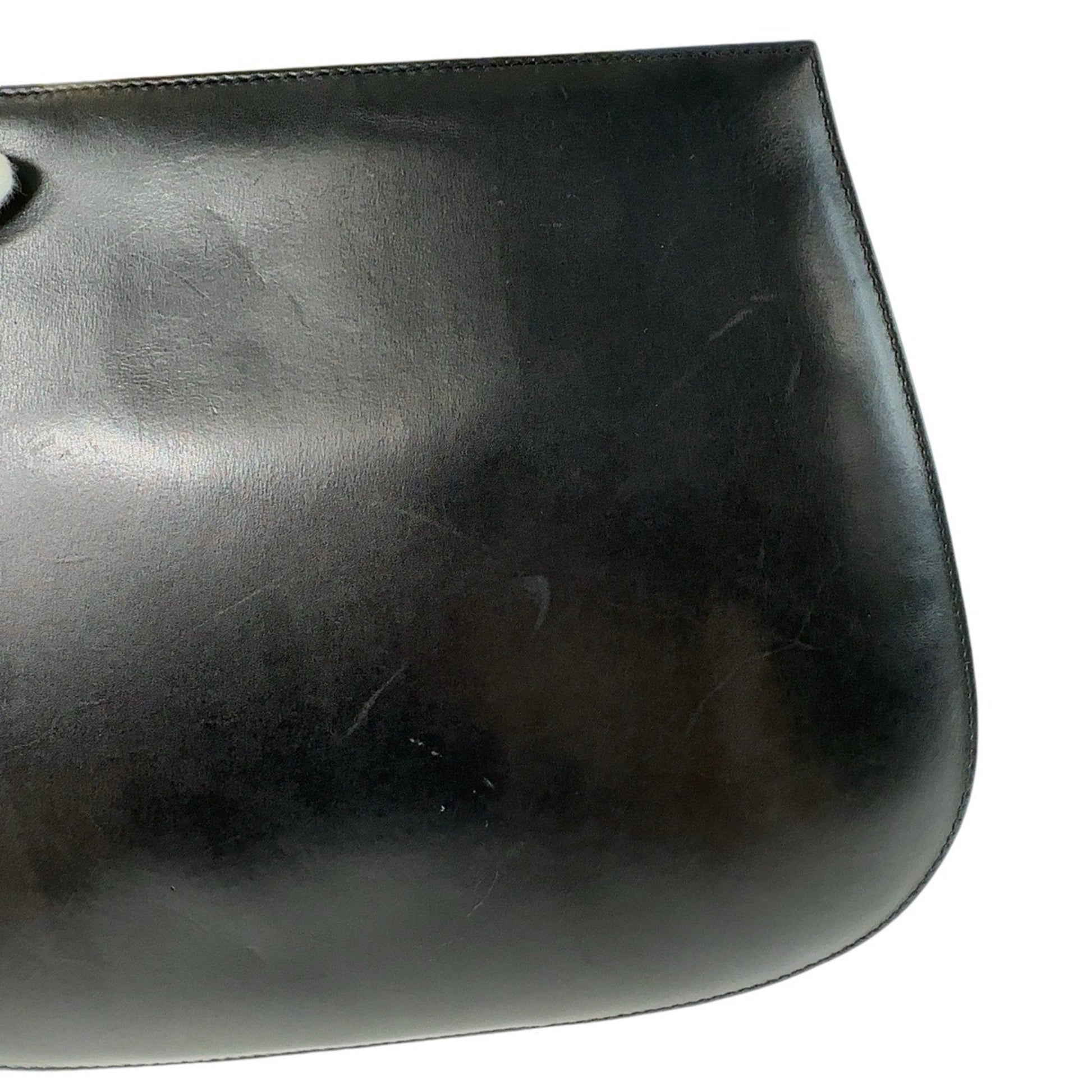 Salvatore Ferragamo Gancini, Black, Leather, handbag