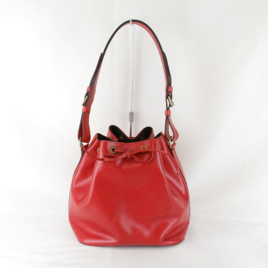 Louis Vuitton Petit Noé, Red, Leather, shoulder