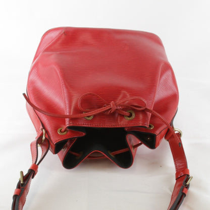 Louis Vuitton Petit Noé, Red, Leather, shoulder