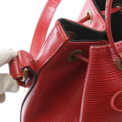 Louis Vuitton Petit Noé, Red, Leather, shoulder