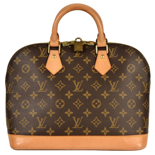 Louis Vuitton Alma, Brown, Canvas, handbag