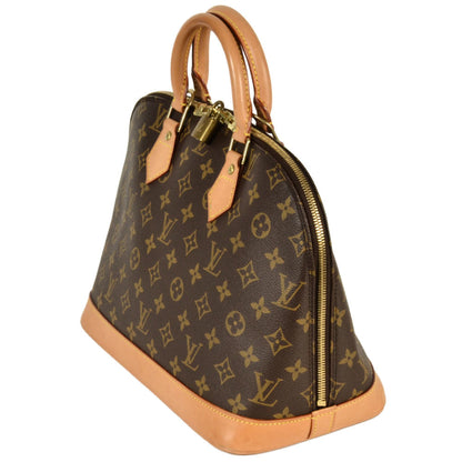 Louis Vuitton Alma, Brown, Canvas, handbag
