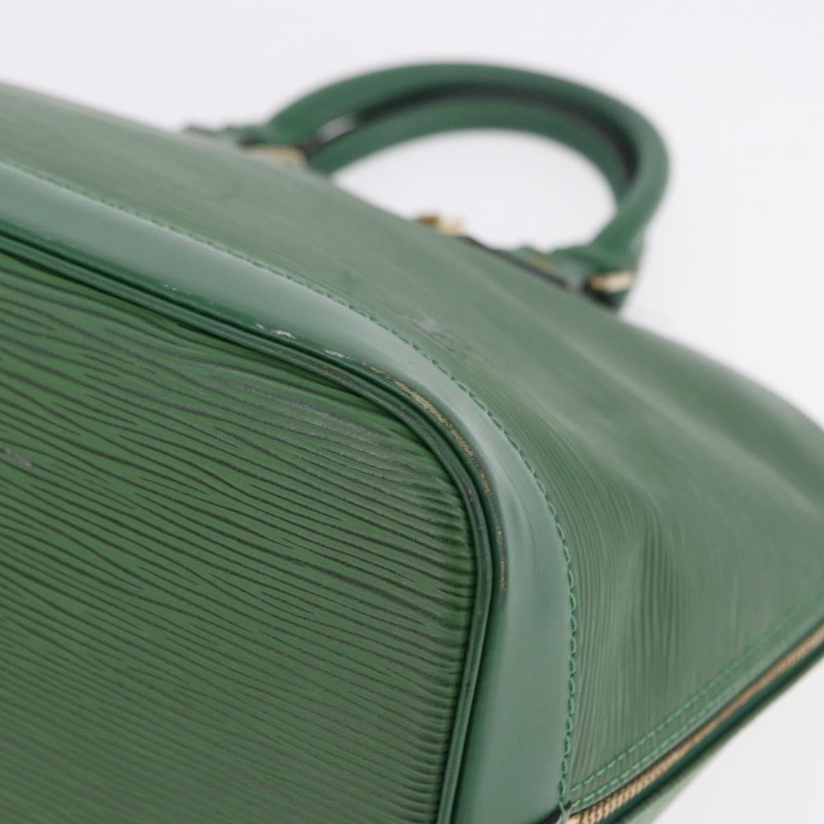 Louis Vuitton Alma Epi, Green, Leather, Handbag