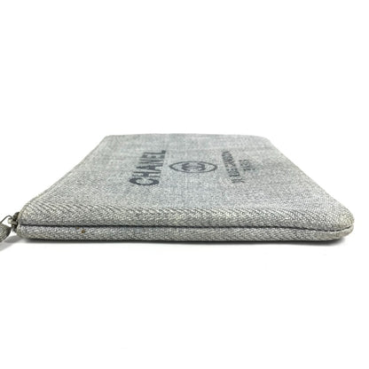 Chanel Deauville, Blue, Canvas, clutch