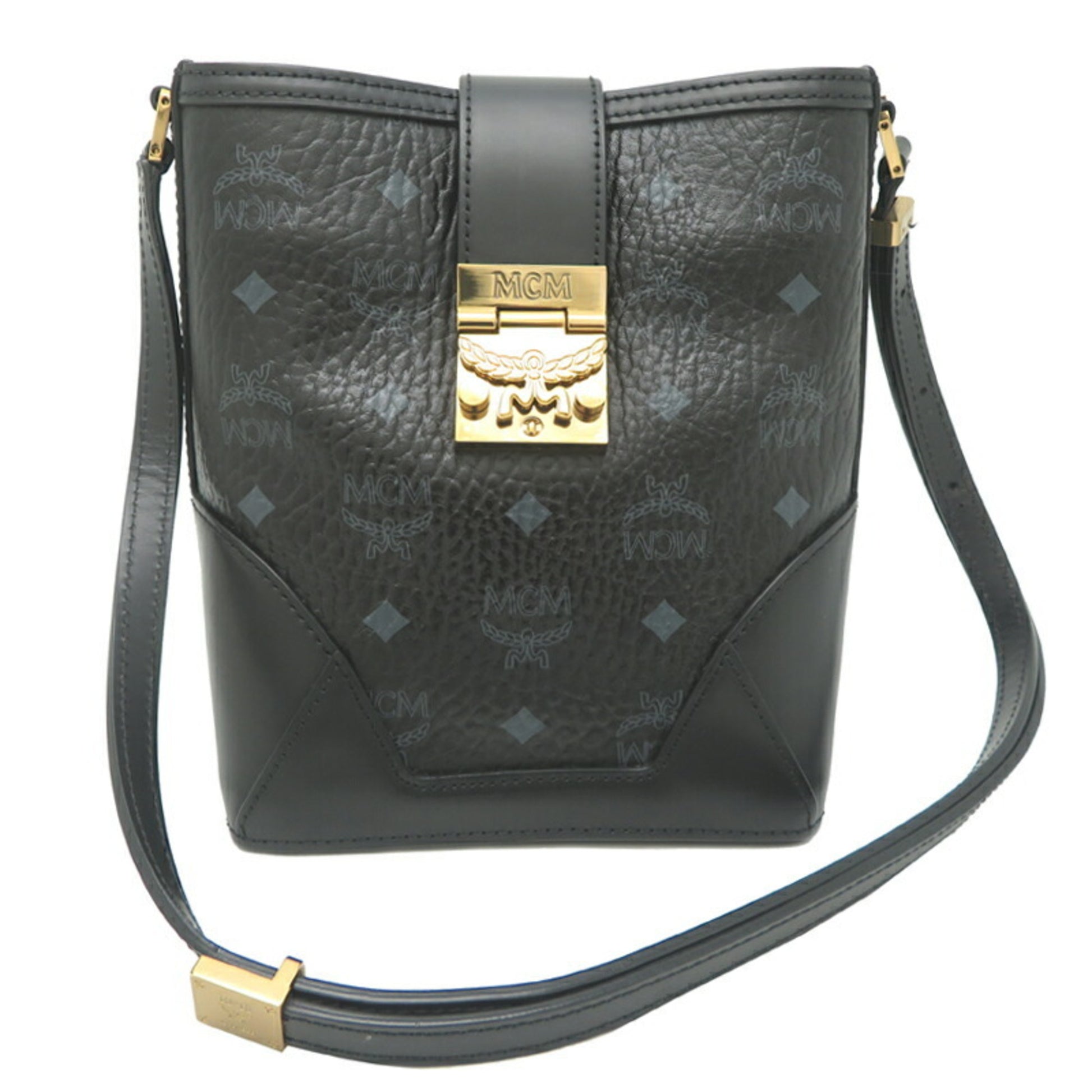 MCM -, Black, Leather, shoulder