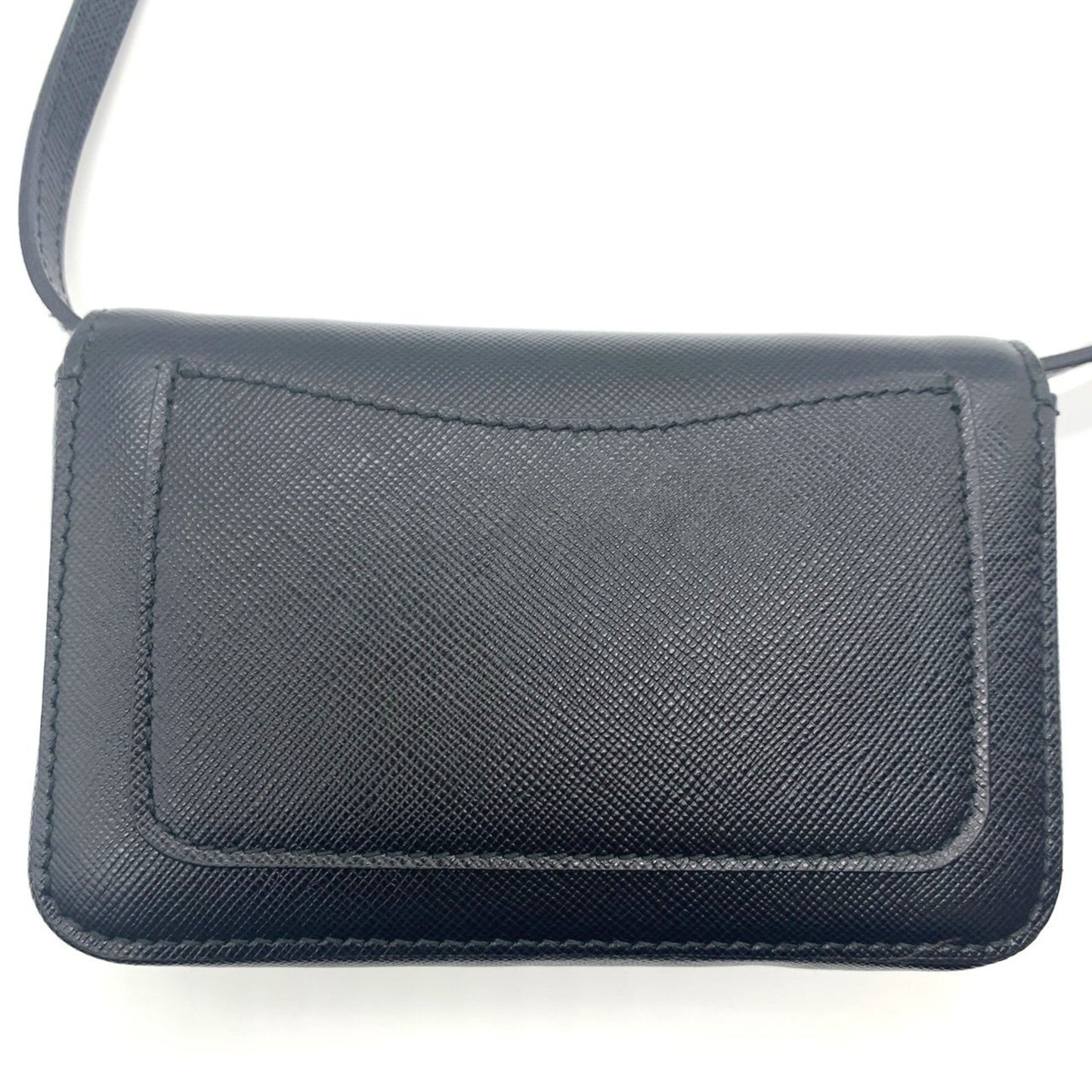 Prada Saffiano, Black, Leather, clutch