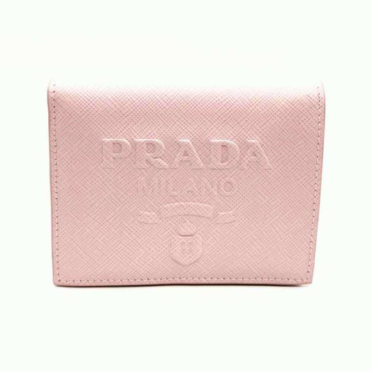 Prada Card case, Pink, Leather, wallet