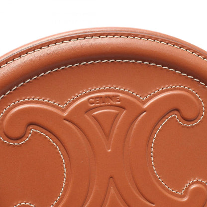 Céline Triomphe, Brown, Leather, clutch