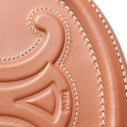 Céline Triomphe, Brown, Leather, clutch