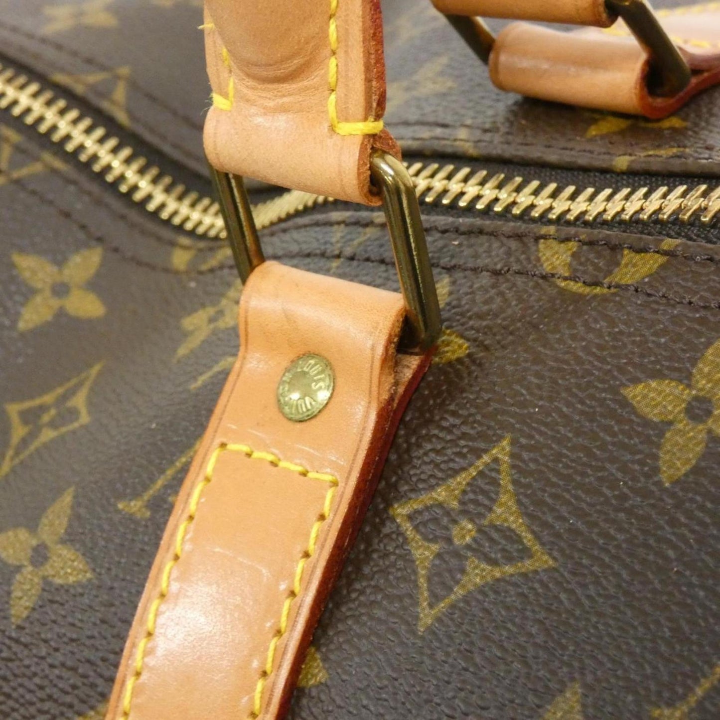 Louis Vuitton Keepall 55, Brown, Canvas, travel
