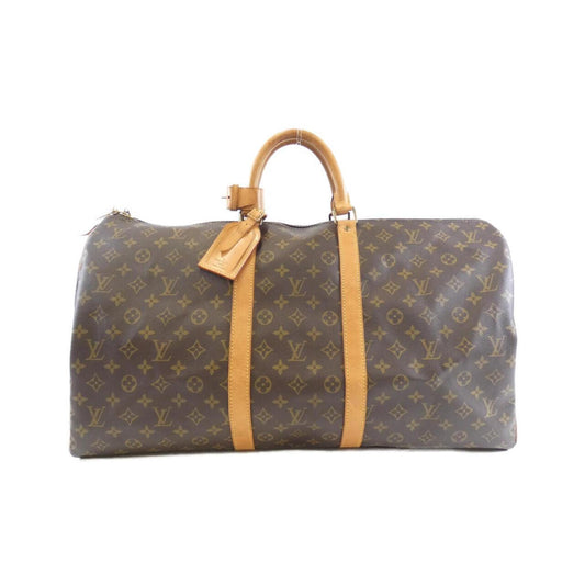 Louis Vuitton Keepall 55, Brown, Canvas, travel