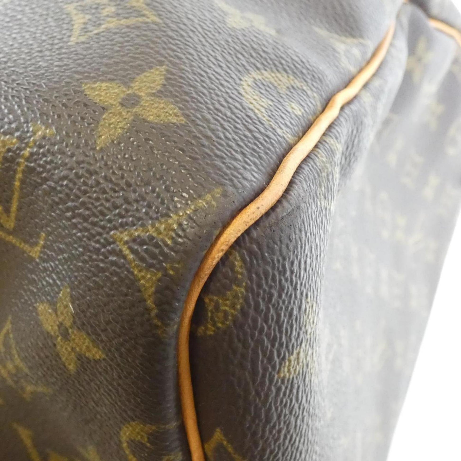 Louis Vuitton Keepall 55, Brown, Canvas, travel