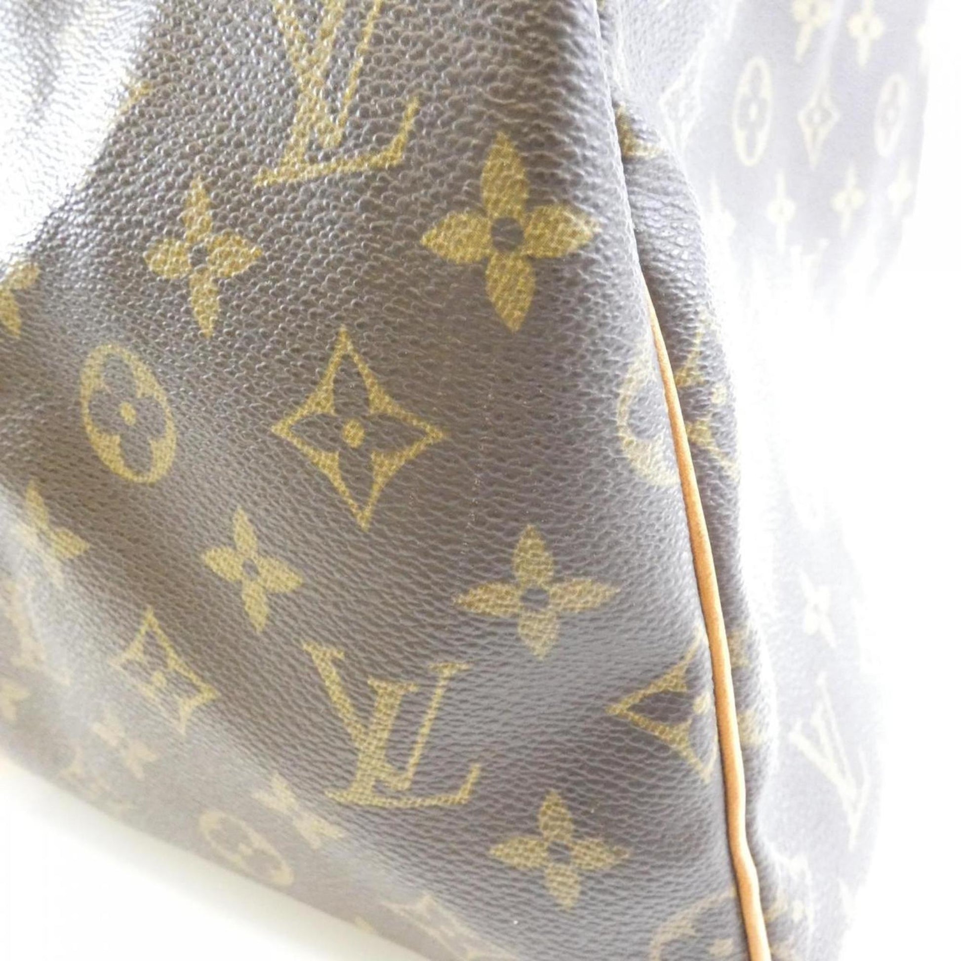 Louis Vuitton Keepall 55, Brown, Canvas, travel
