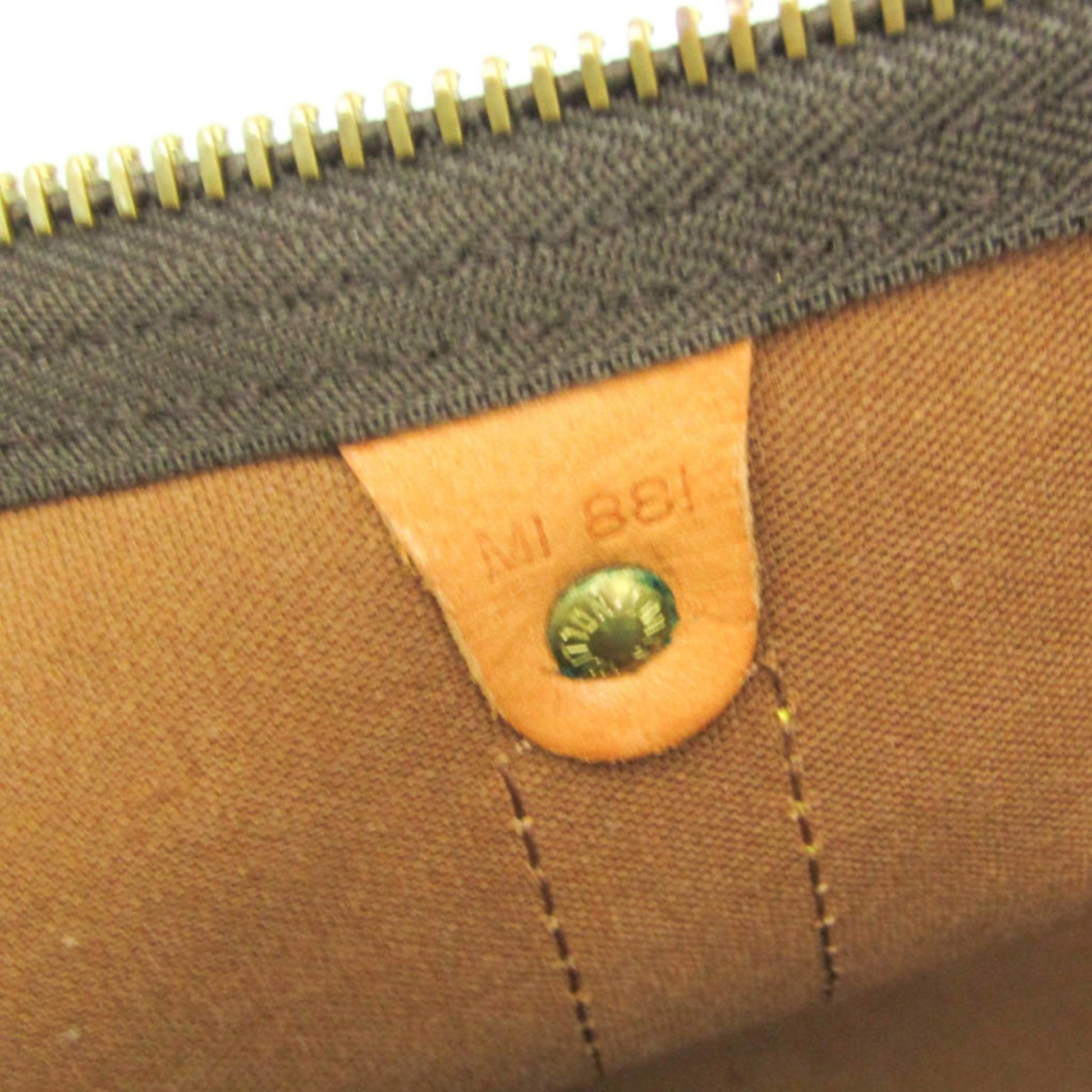 Louis Vuitton Keepall 55, Brown, Canvas, travel