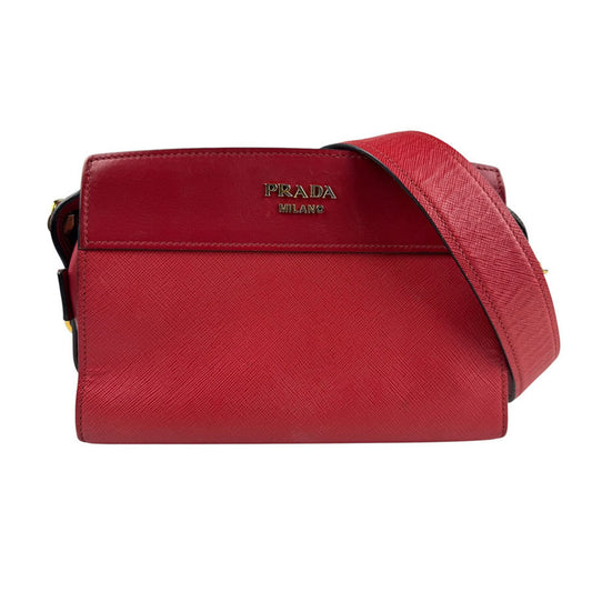 Prada Esplanade, Red, Leather, shoulder