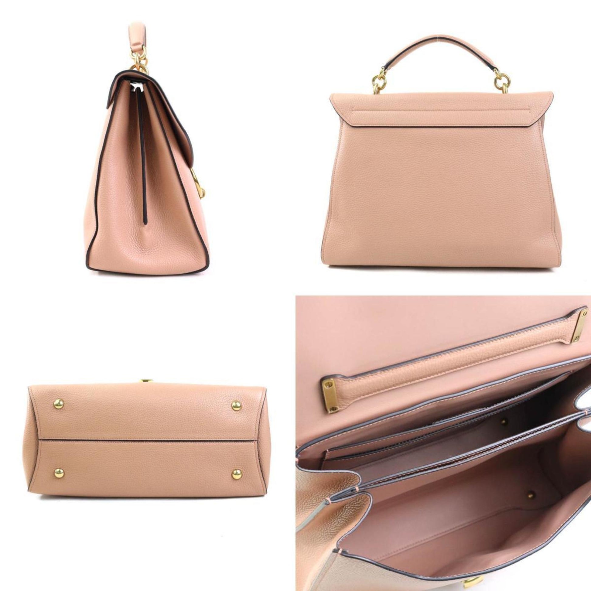 Salvatore Ferragamo Genie, Pink, Leather, handbag