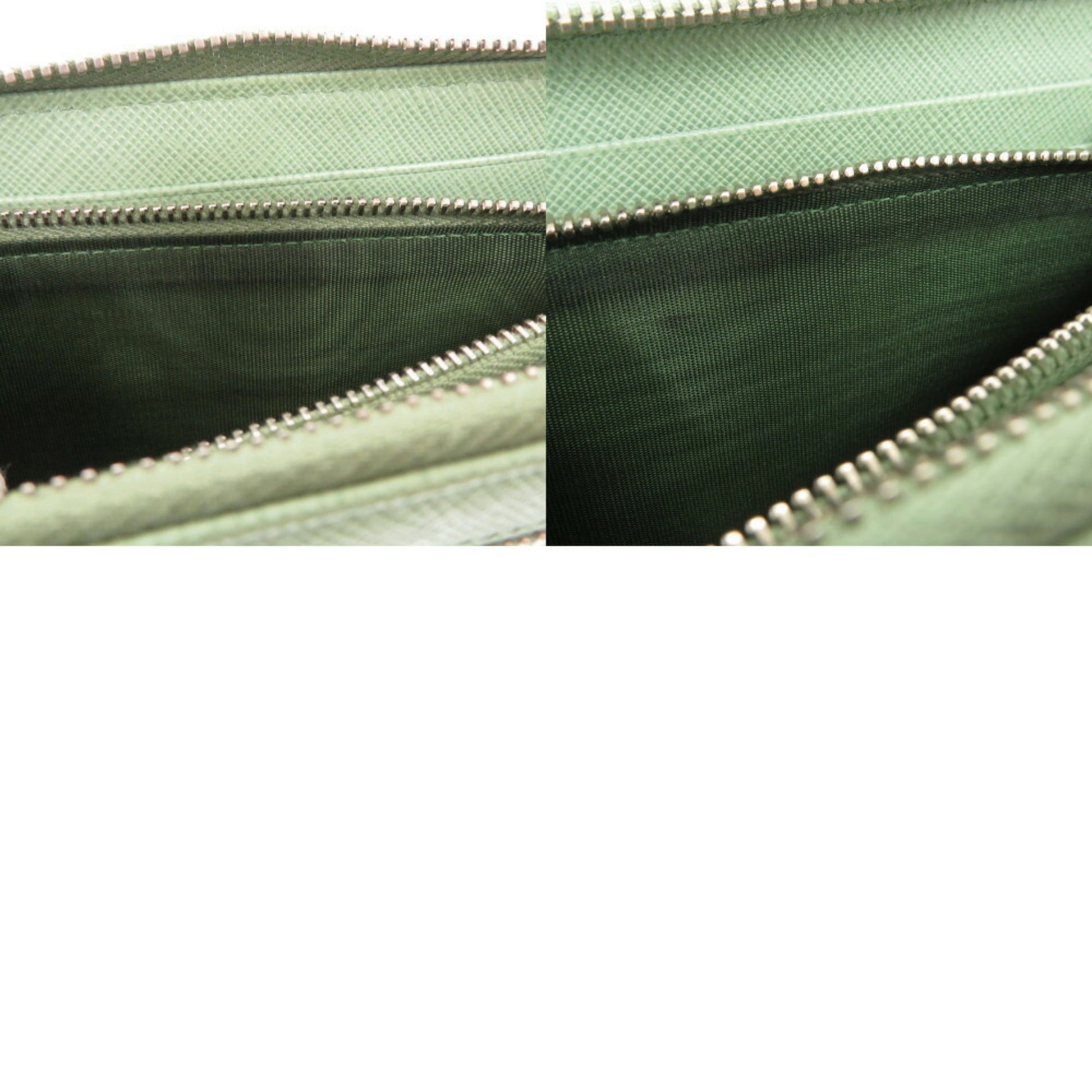 Prada Saffiano, Green, Leather, wallet
