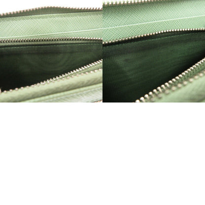 Prada Saffiano, Green, Leather, wallet