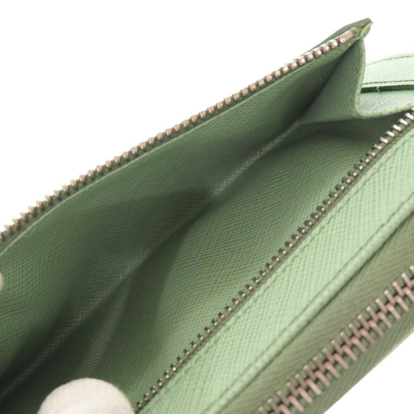 Prada Saffiano, Green, Leather, wallet