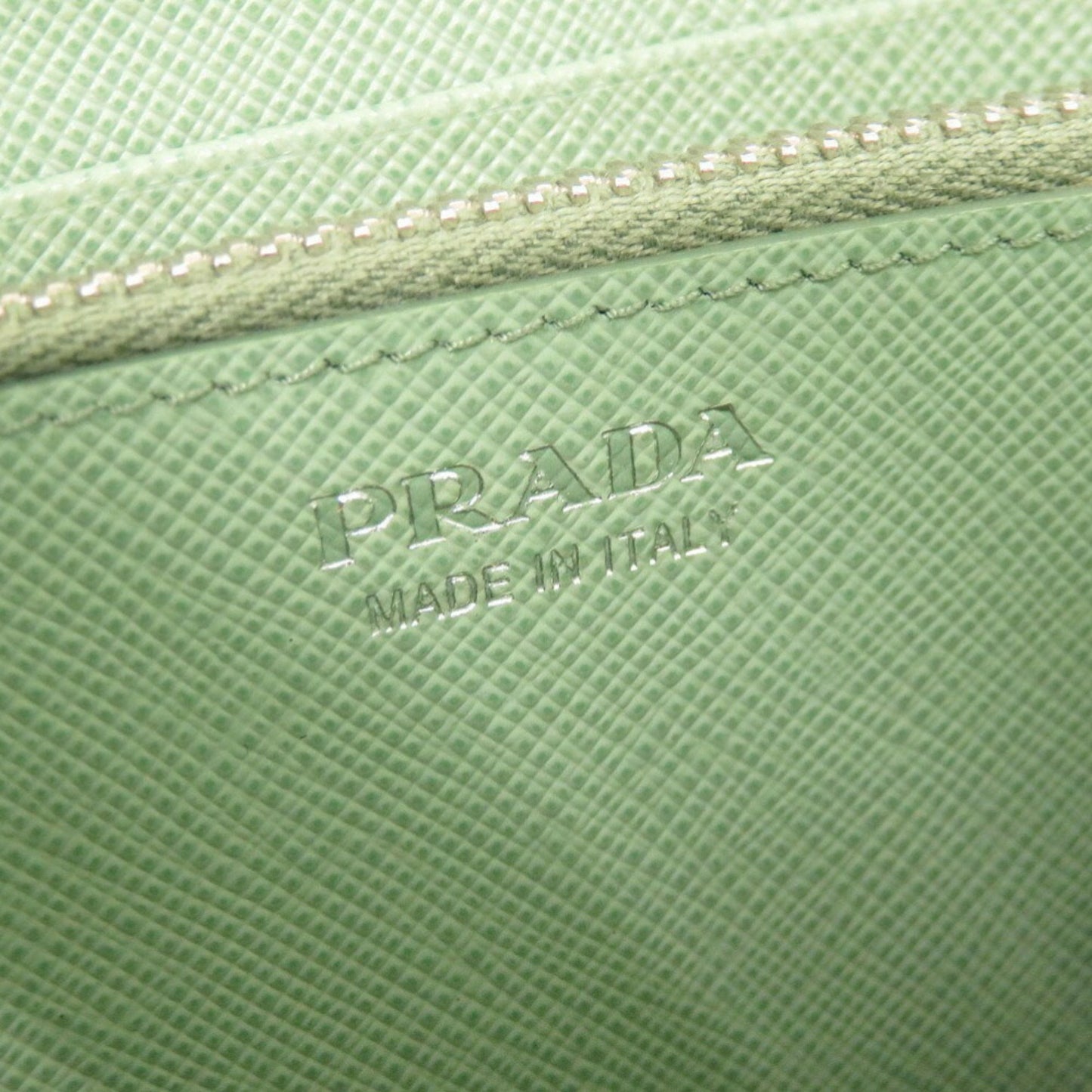Prada Saffiano, Green, Leather, wallet