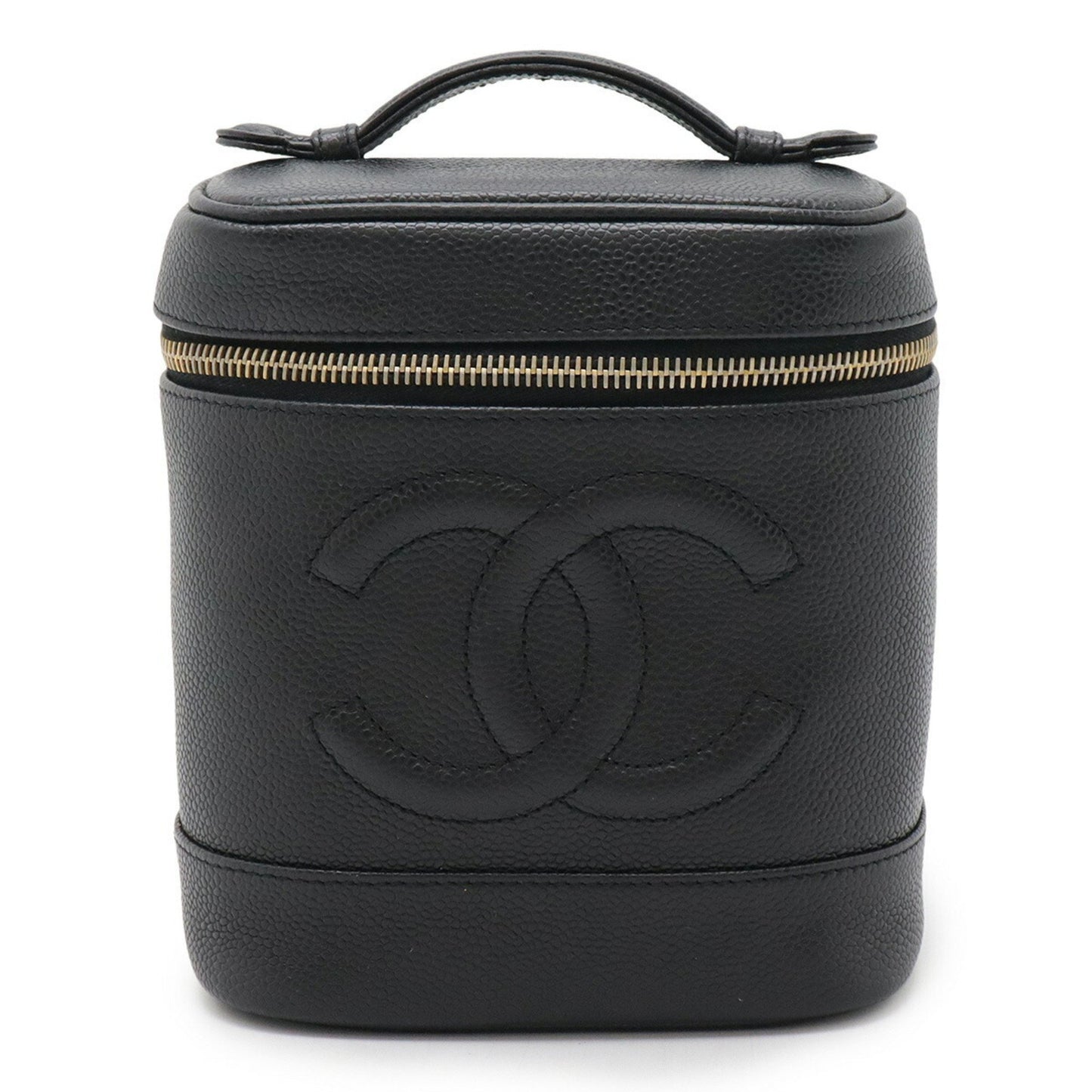 Chanel Vanity, Black, Leather, clutch
