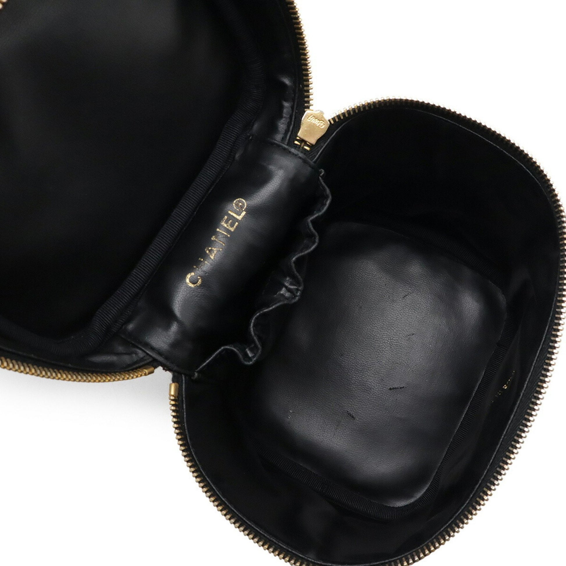 Chanel Vanity, Black, Leather, clutch