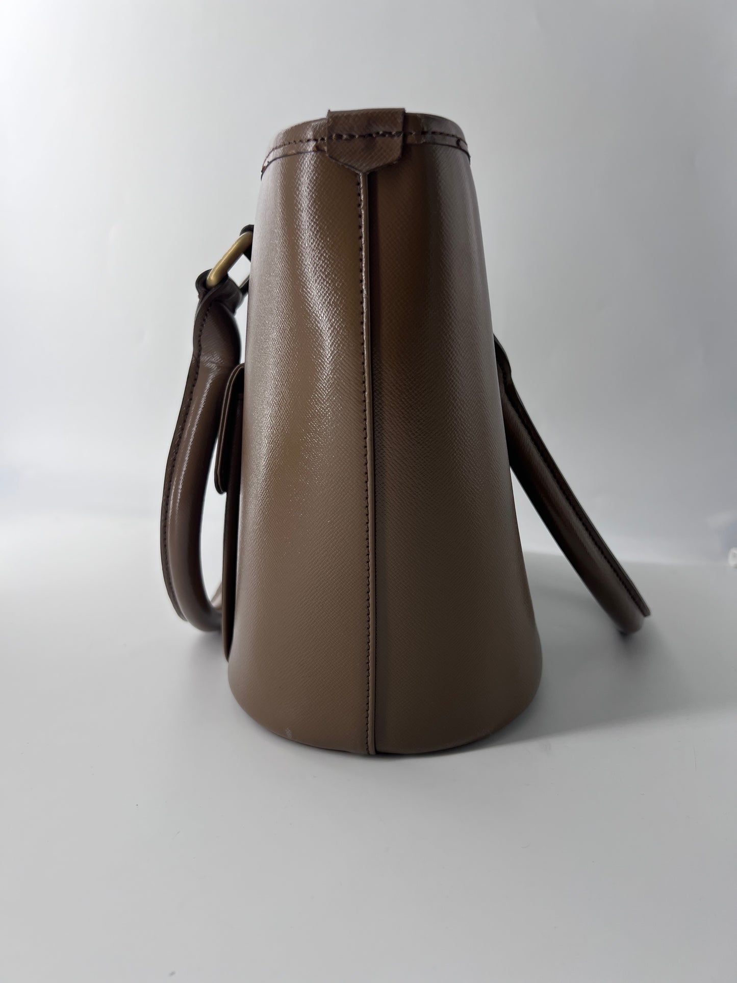 Burberry Tote Leather, BEIGE, LEATHER, Tote bag