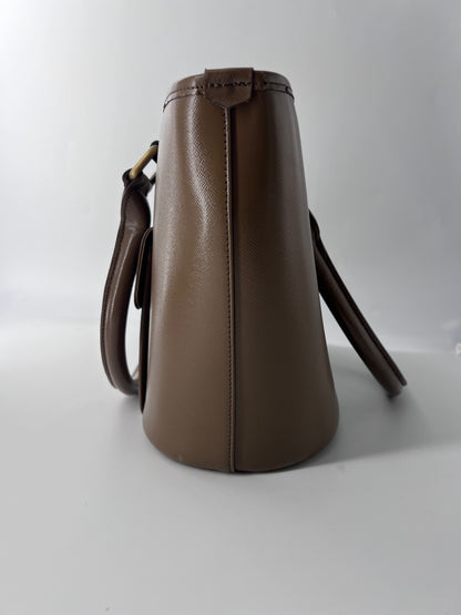 Burberry Tote Leather, BEIGE, LEATHER, Tote bag