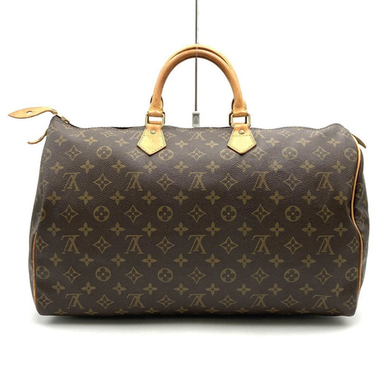 Louis Vuitton Speedy 40, Brown, Canvas, travel