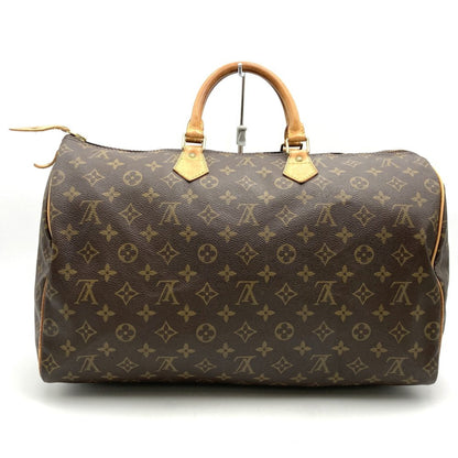 Louis Vuitton Speedy 40, Brown, Canvas, travel