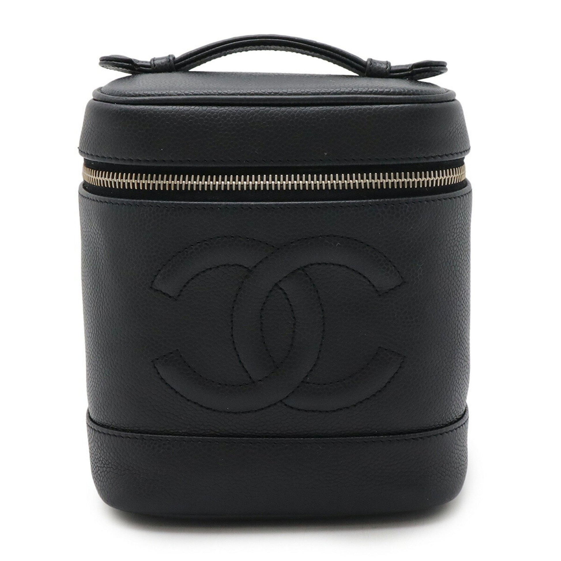 Chanel Vanity, Black, Leather, clutch