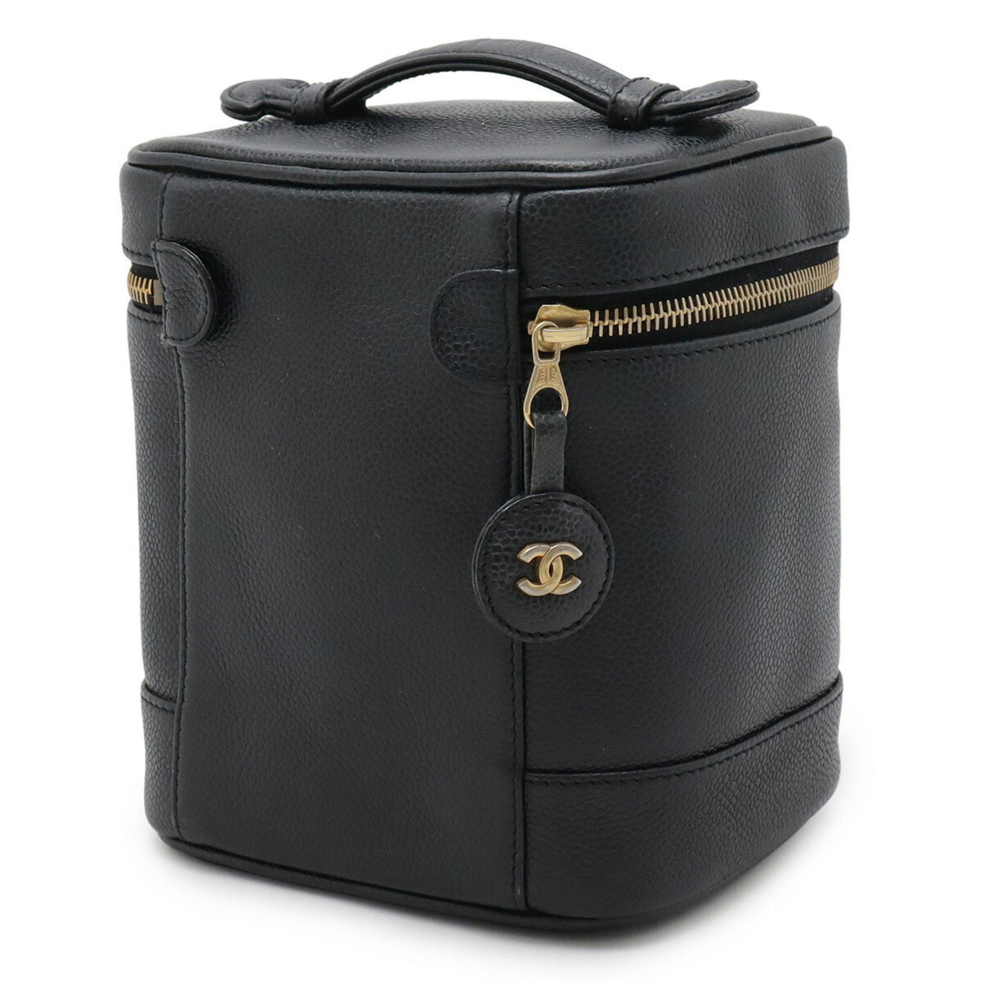 Chanel Vanity, Black, Leather, clutch