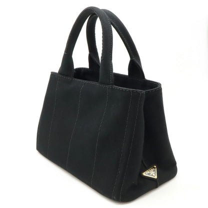 Prada Canapa, Black, Canvas, tote